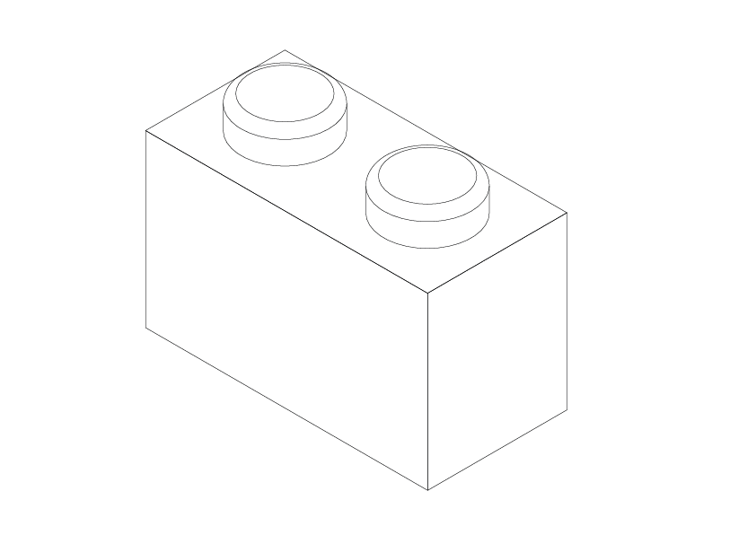 Mattoncino 2X1 - 50 pcs