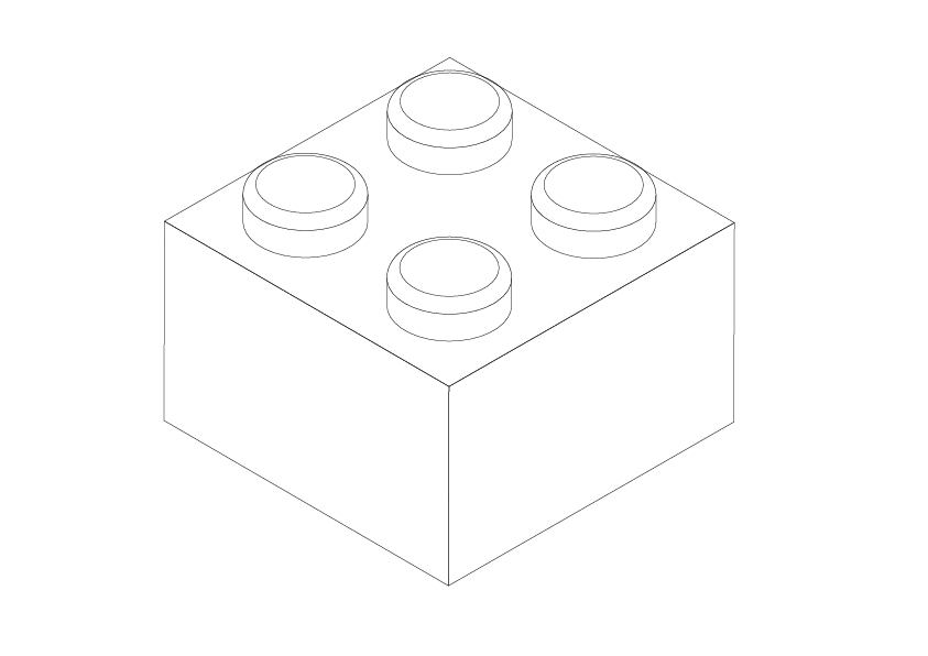 Mattoncino 2X2 - 50 pcs