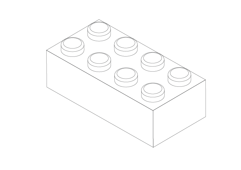 Mattoncino 4X2 - 50 pcs