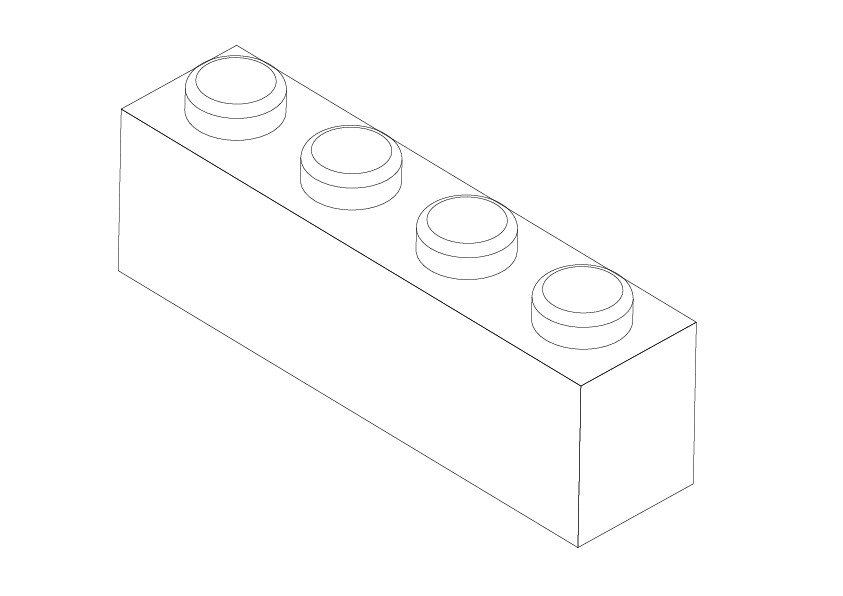 Mattoncino 4X1 - 50 pcs