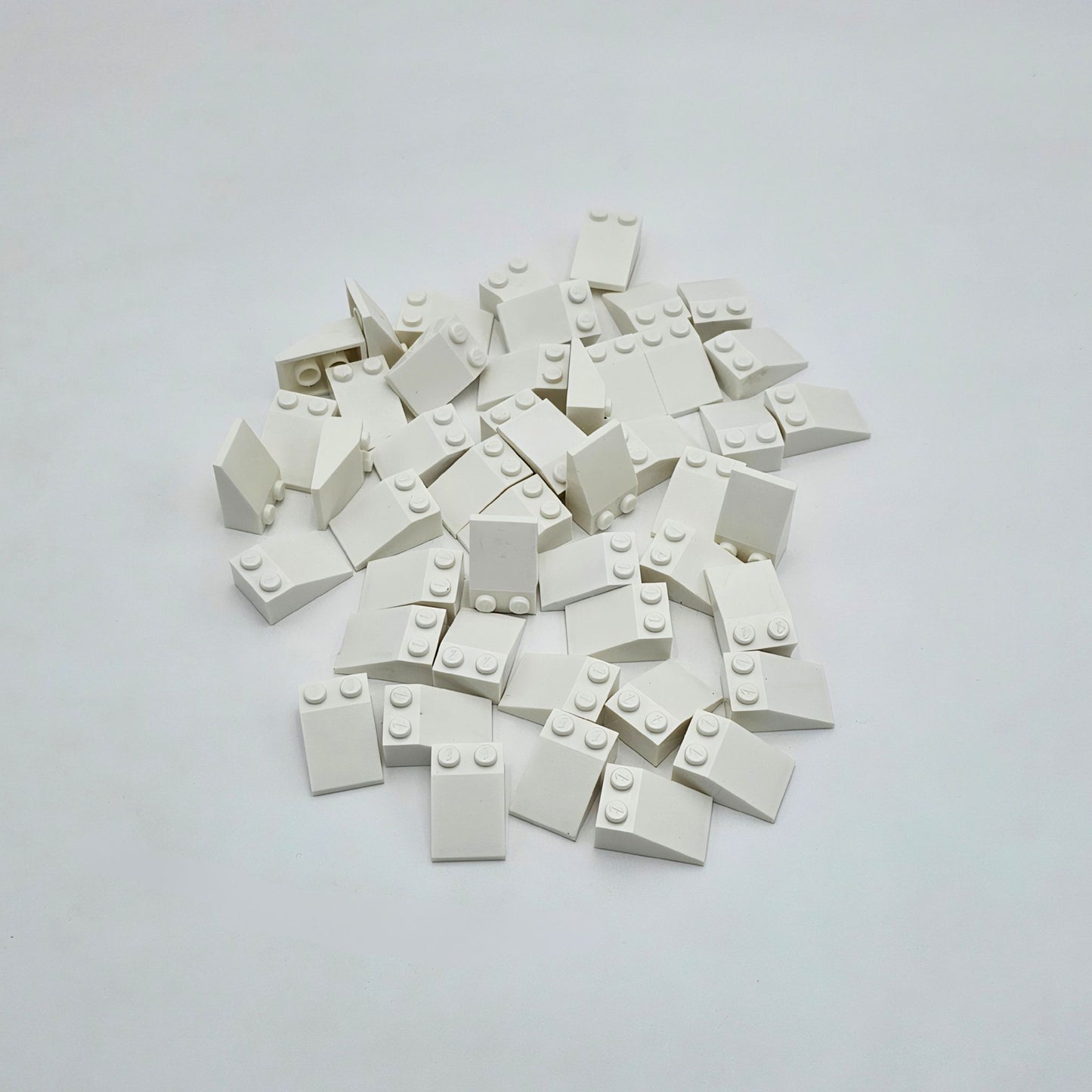 mattoncino tetto 3x2 bianco - elementi bianchi compatibili per costruzioni creative.