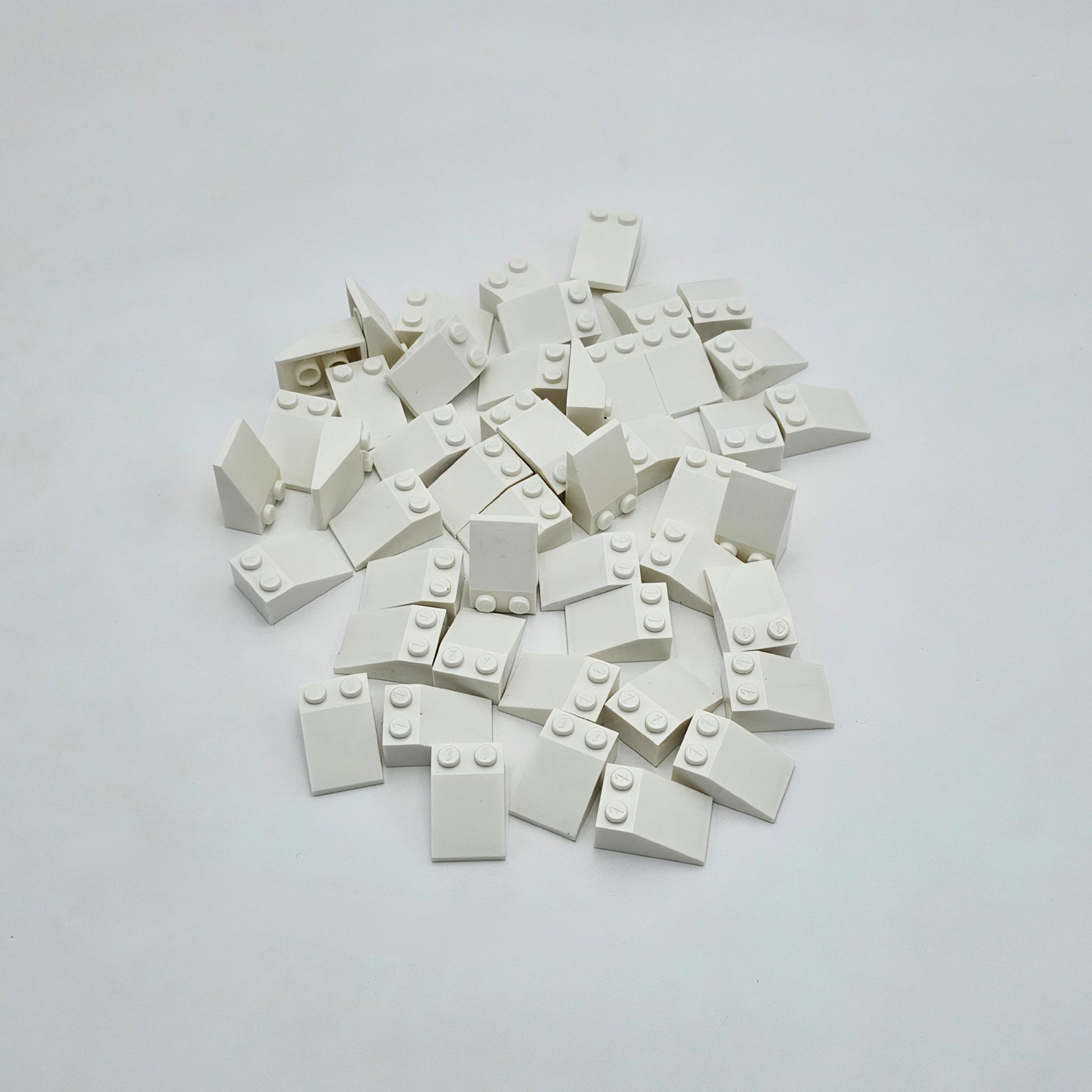 mattoncino tetto 3x2 bianco - elementi bianchi compatibili per costruzioni creative.
